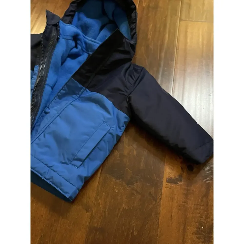 The Children's Place Boys Jacket 18-24 Months Blue fleece lining zip front